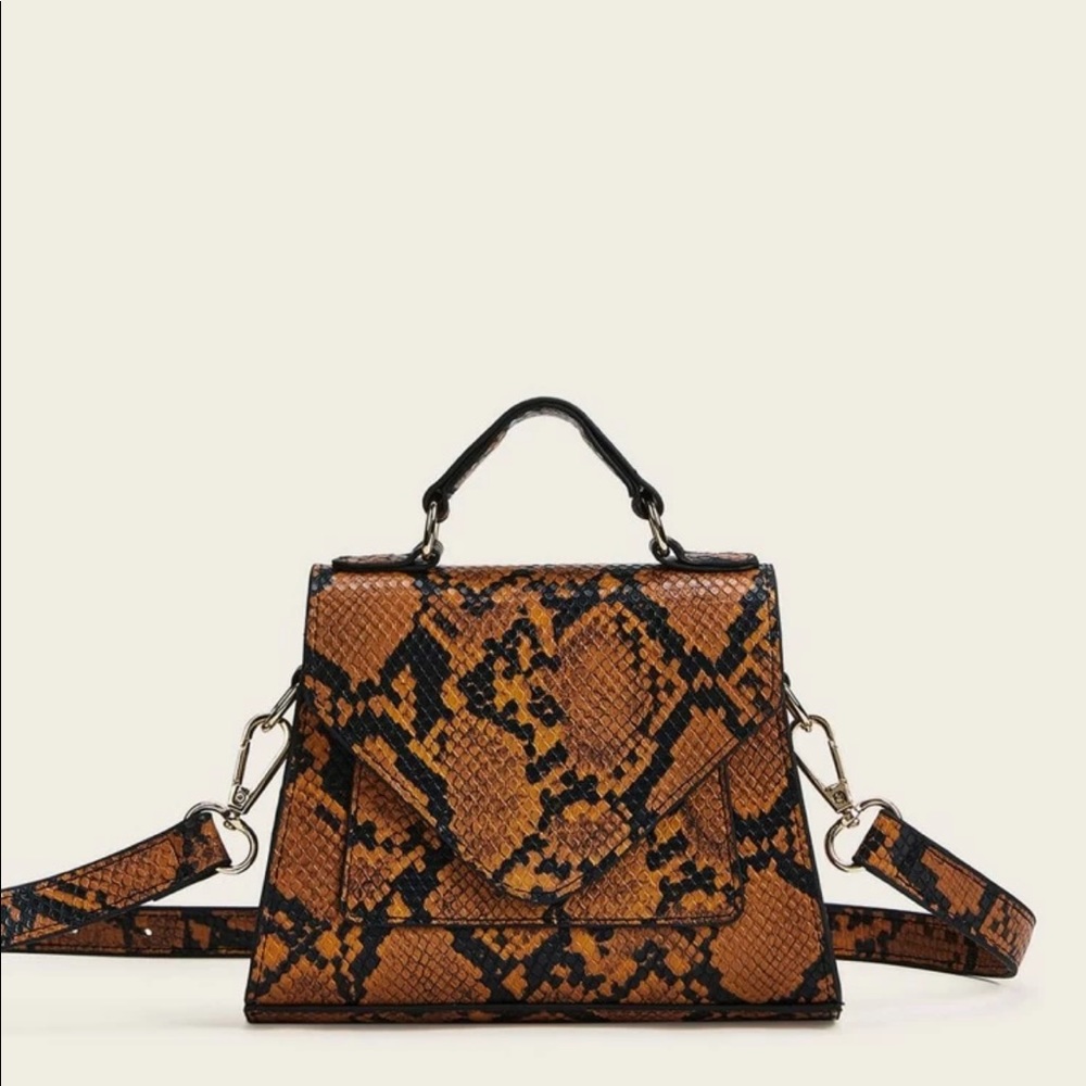 Snake Print Satchel